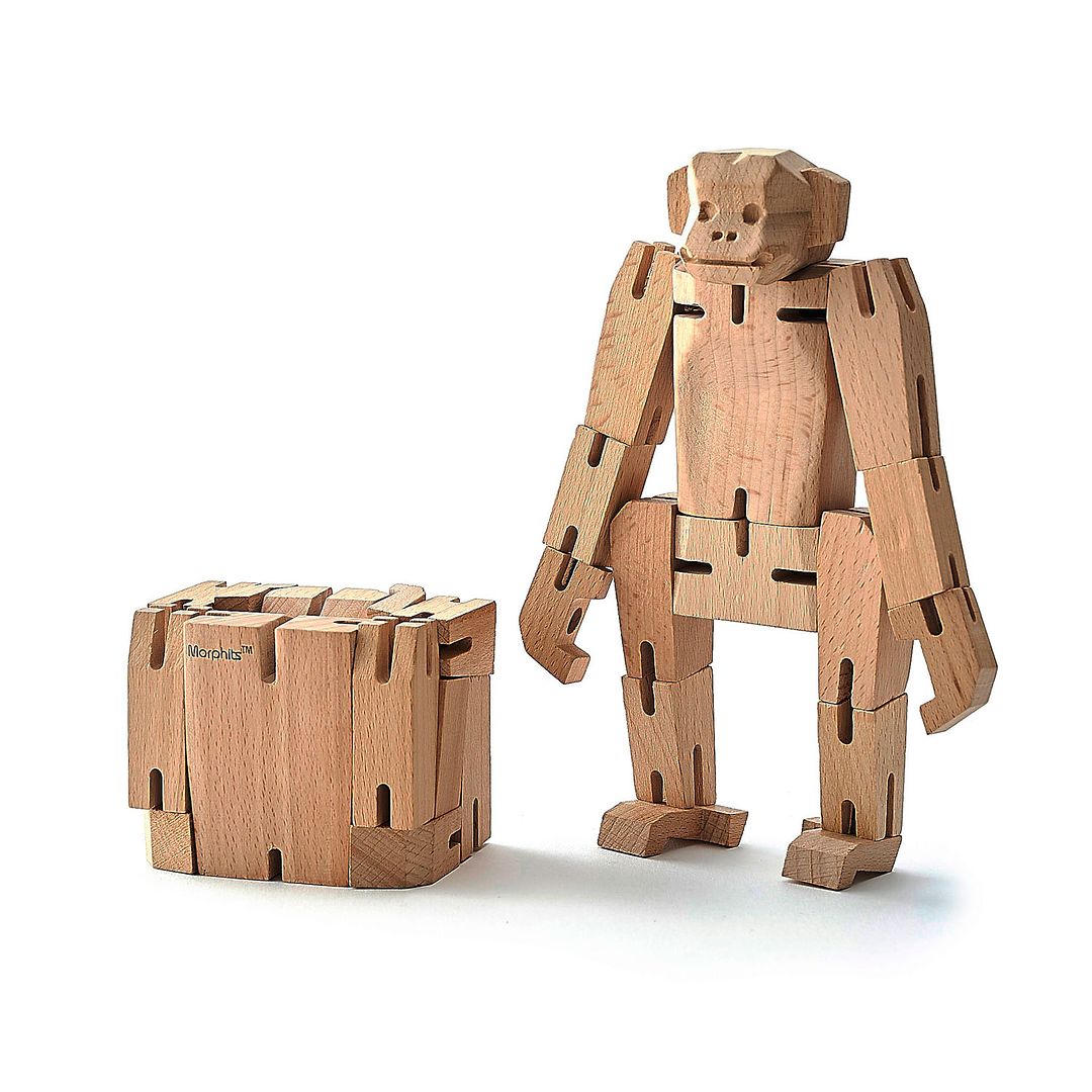 Morphits Toy Presents Their Monkey Wooden Art Puzzle Figure