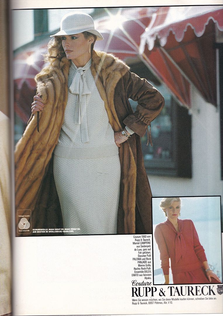 女性情報誌 vintage an.an no.39 VOGUE GERMANY 1980 KAREN HOWARD JANICE DICKINSON FURS LISA