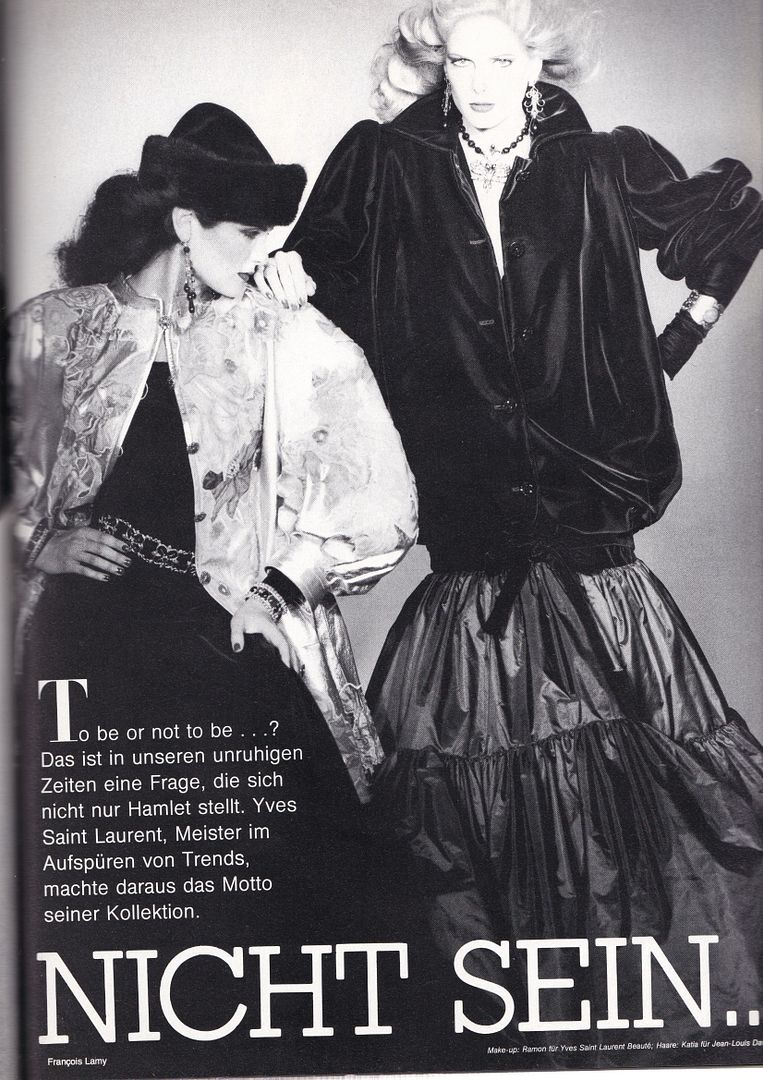 VOGUE GERMANY 1980 KAREN HOWARD JANICE DICKINSON FURS LISA