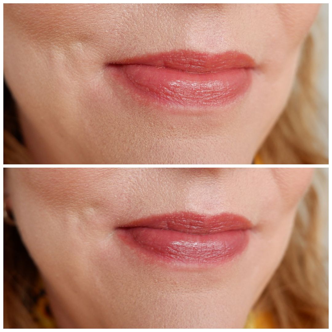 lisa eldridge baume embrace sweet fig metropolis review swatch makeup look application lipstick lip balm