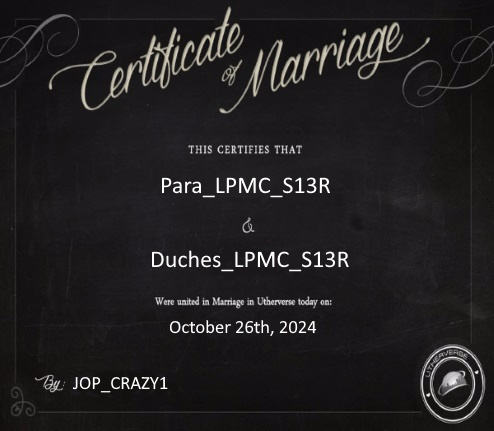 wedding certificate