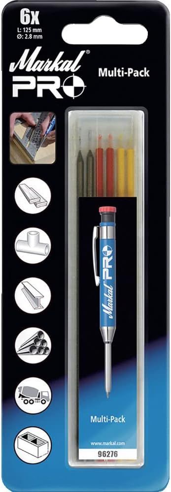 Markal 96276- Markal Pro Holder Refills, Multi Color Pack , 2 Red, 2 Yellow & 2 Black