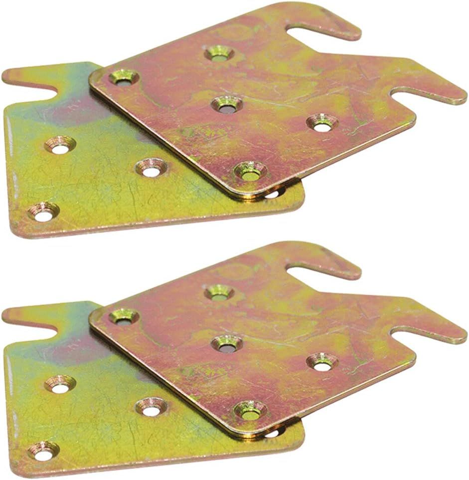 4 PCS Heavy Duty Wood Bed Rail Hook Plates for Headboard and Footboard