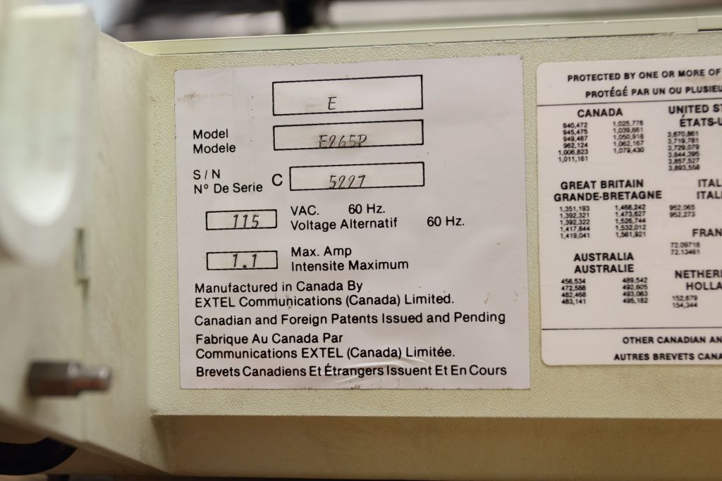 Extel E265P / CNCP Telemode 1000 Terminal | Vintage Computer Federation ...