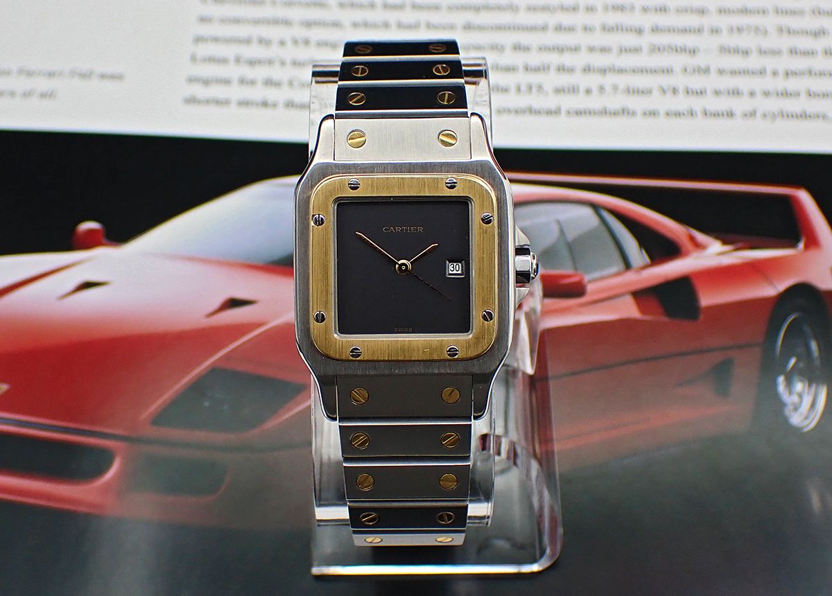 Vintage Cartier Santos Carree ref. 2961 w/GRAY “Ghost” Dial - SERVICED