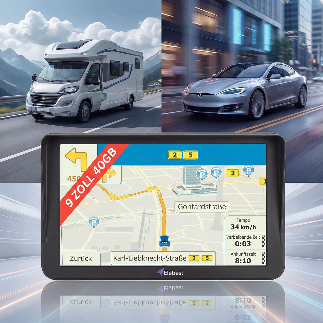 Elebest City 90 Plus Zubehör – Auto Navigationsgerät & Wohnmobil-Navi