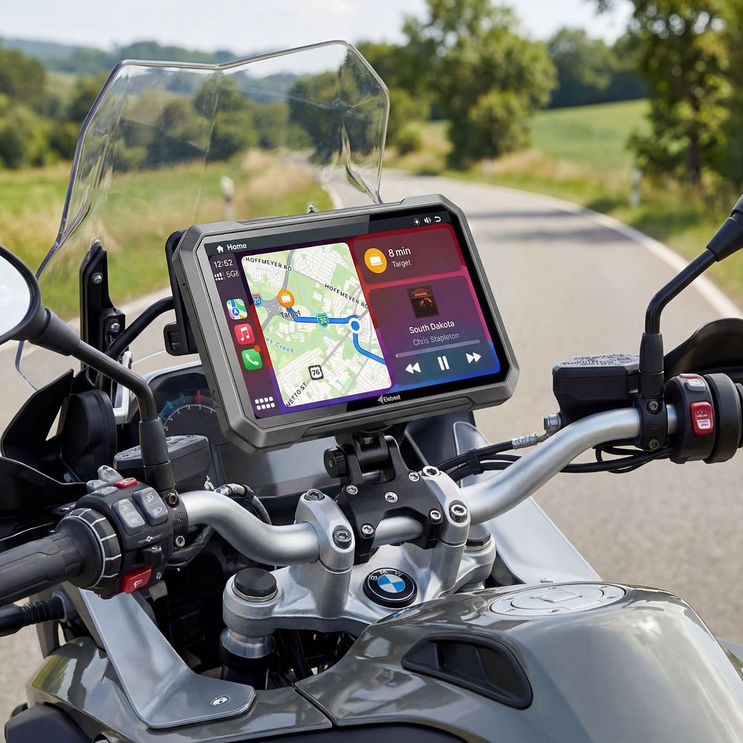 Elebest C750 Motorrad Navi 7 Zoll CarPlay Display