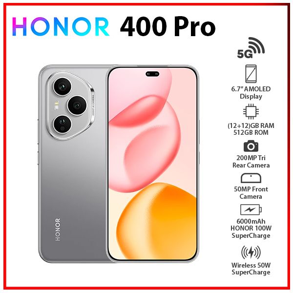 HONOR 400 Pro グローバル版 512G Honor 400 Pro 5G Dual SIM 12GB+512GB Snapdragon 8 Gen 3 Unlocked