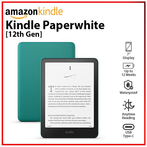 Amazon Kindle Paperwhite 12th Gen JADE Waterproof Education E