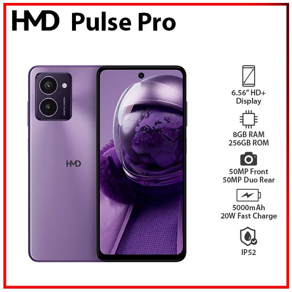 HMD Smartphone Pulse+ 4G Dual SIM | Android 14, 4/128GB, Fotocamera 50MP, Batteria 59h, Colore Arancione - 4
