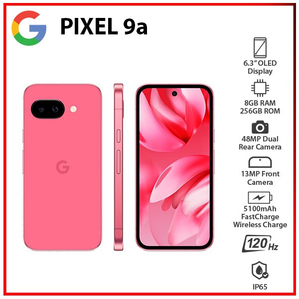 Google Pixel 9a 5G 8GB+256GB PEONY Unlocked Dual SIM Android