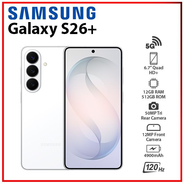 Samsung Galaxy S26+ 5G 12GB+512GB WHITE Dual SIM Unlocked Android