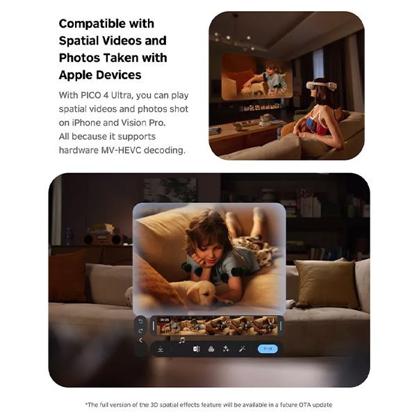PICO 4 Ultra Headset 12GB+256GB 105° FOV Tracking System Wi