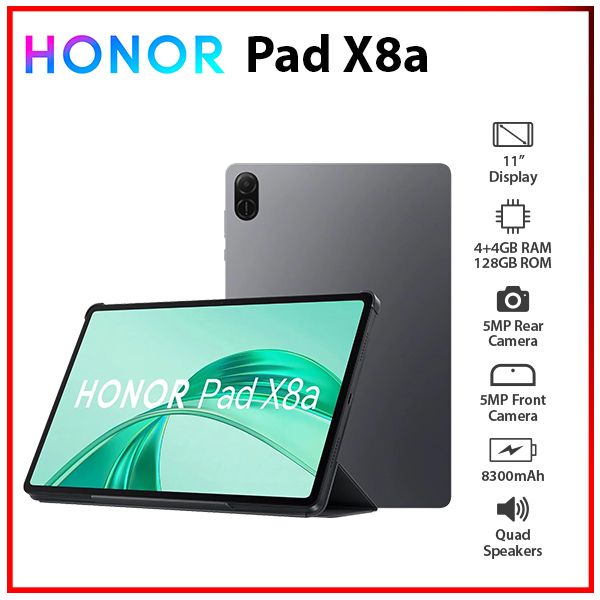 LTE) HONOR Pad X8a 4GB+128GB Bluetooth Octa Core Android PC Tablet