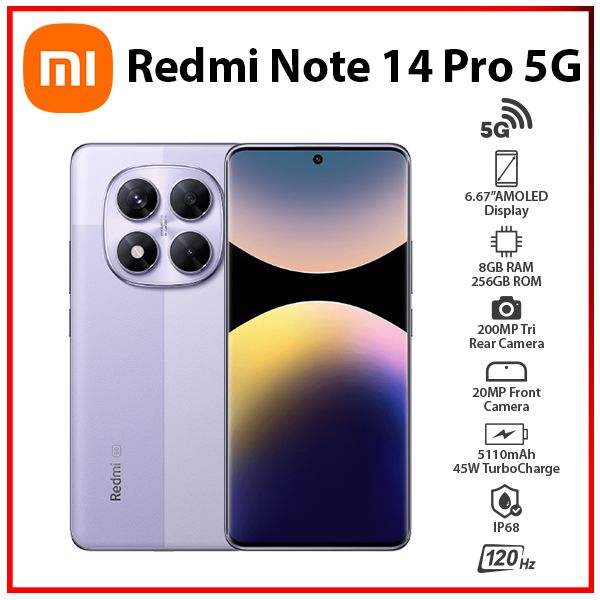 Xiaomi Redmi Note 14 Pro 5G 8GB+256GB PURPLE Dual SIM