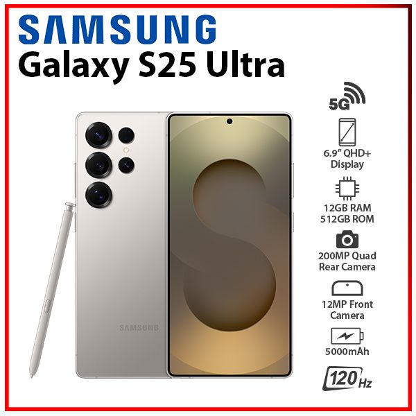 NEW Samsung Galaxy S25 Ultra 5G 12GB+512GB GREY Dual SIM Android