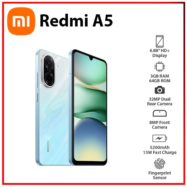New) Xiaomi Redmi A5 3GB+64GB BLUE Dual SIM Unlocked Android