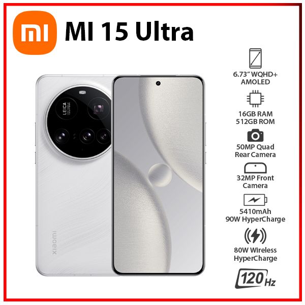 SIMフリー】Xiaomi 15 Ultra 16GB+512GB シルバークローム