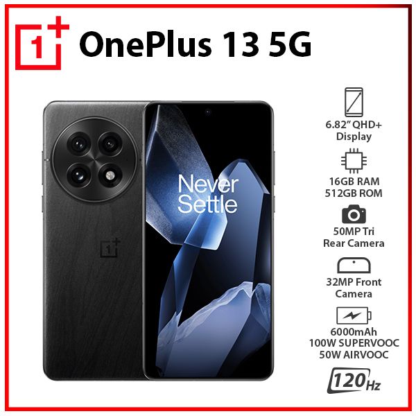 New) OnePlus 13 5G 16GB+512GB BLACK Dual SIM Global Ver