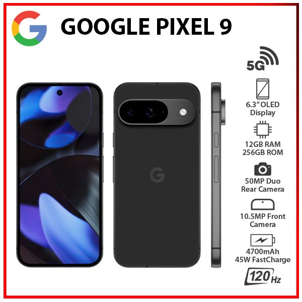 Google Pixel 9 5G 12GB+256GB OBSIDIAN Dual SIM Unlocked Android