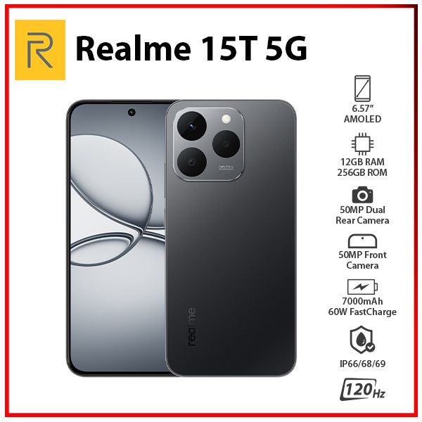 Realme 15T 5G 12GB+256GB TITANIUM Dual SIM Global Ver. Android