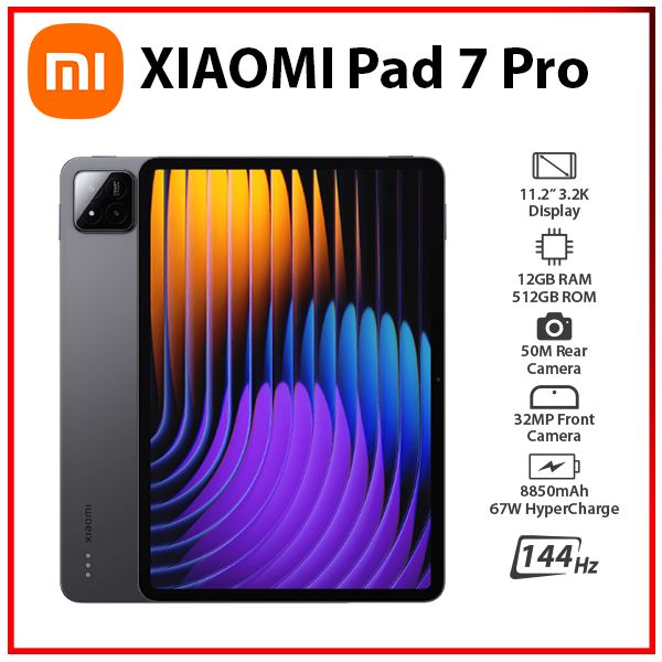 全国宅配無料 Pro 7 Pad Xiaomi Wi-Fi Ver Global Core Octa GREY 12GB+512GB Androidタブレット本体