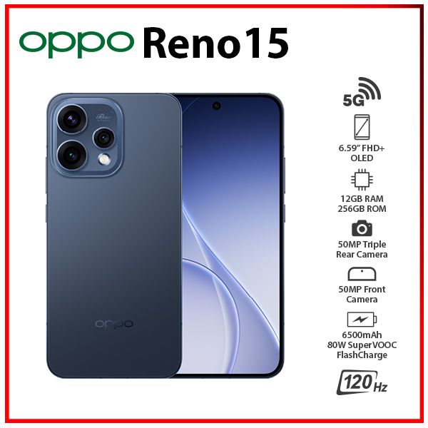 OPPO Reno15 5G TWILIGHT BLUE 12GB+256GB Dual SIM Unlocked Android