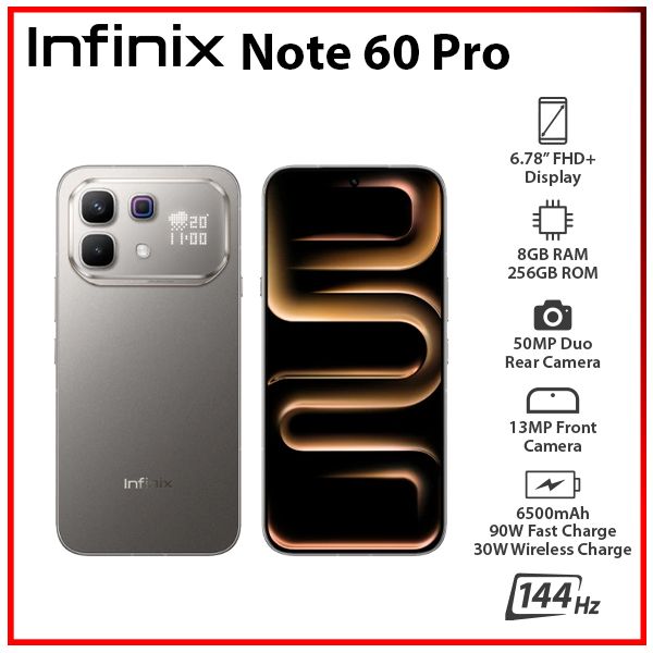 Infinix Note 60 Pro 5G TITANIUM 8GB+256GB Dual SIM Unlocked