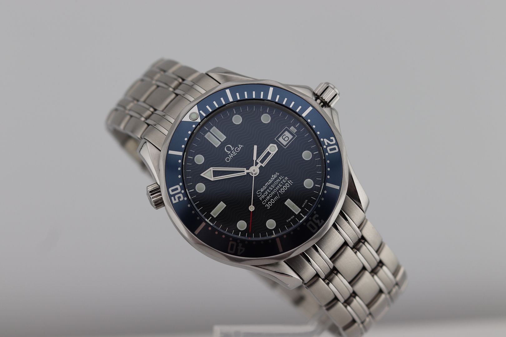 Omega Seamaster Pro 300M SMP 2531.80 Blue Wave Dial OG Bond 007 Full Size 41mm Automatic w/ Box, Papers -  #3647