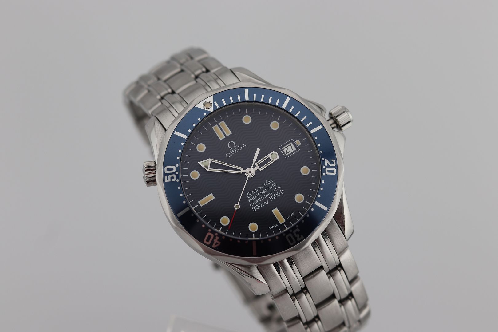 VTG Omega Seamaster Pro 300M SMP 2531.80 Blue Wave Dial OG Bond 007 Full Size 41mm Automatic  #3449