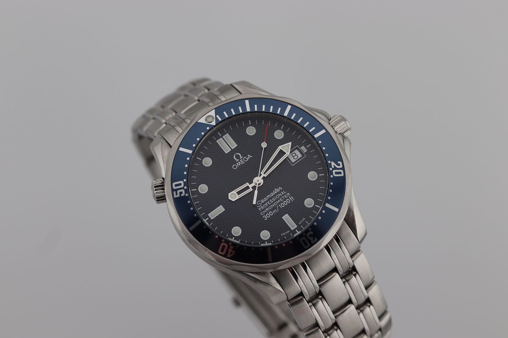Omega Seamaster Pro 300M SMP 2531.80 Blue Wave Dial OG Bond 007 Full Size 41mm Automatic - Fresh Service!  #3620