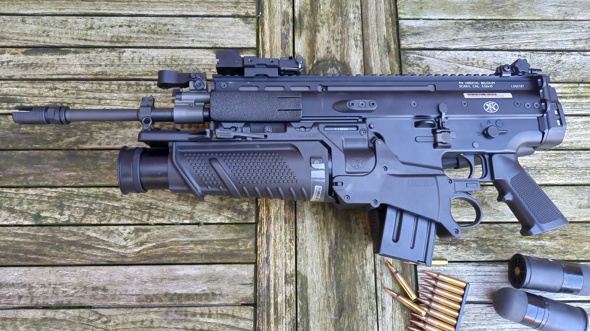 FN SCAR-L + GL40mm grenade launcher from the MECAR reference collection ...