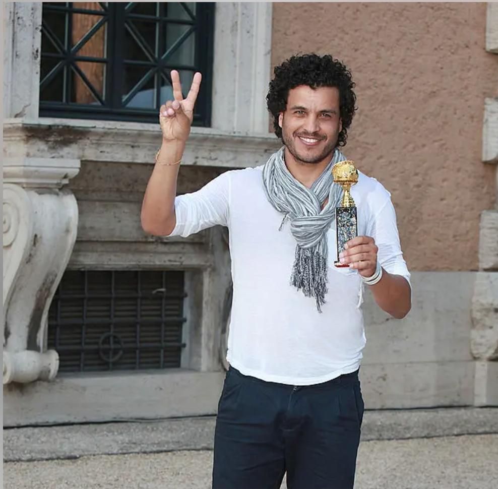 Actor Mohamed Zouaoui at Globo d'Oro Awards.