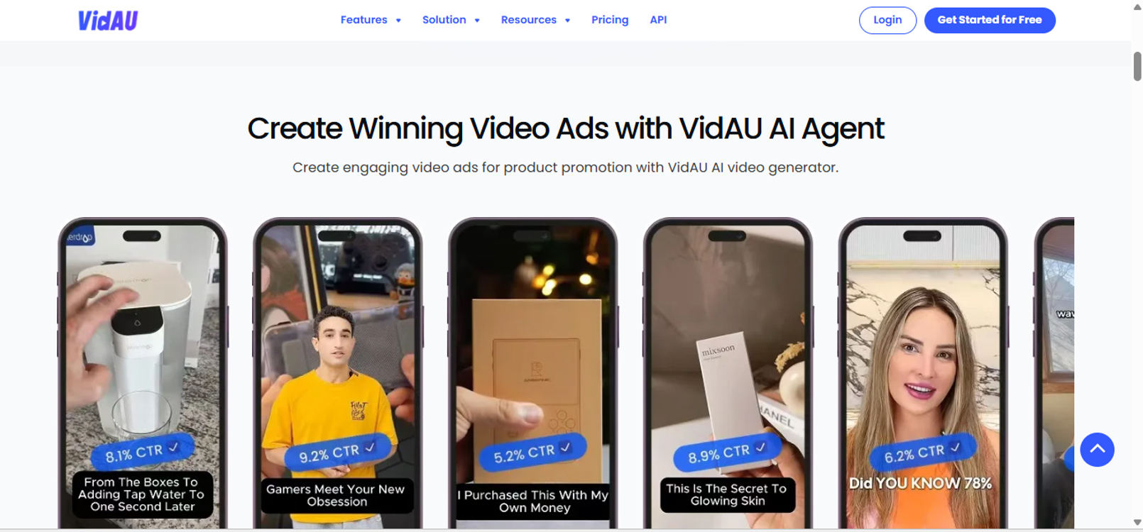 VidAU Video AI agent For Winning Ads