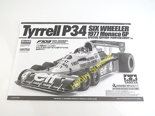Tamiya 1/10 R/C TYRRELL P34 F-1 w/ PAINTED BODY 1977 Monaco