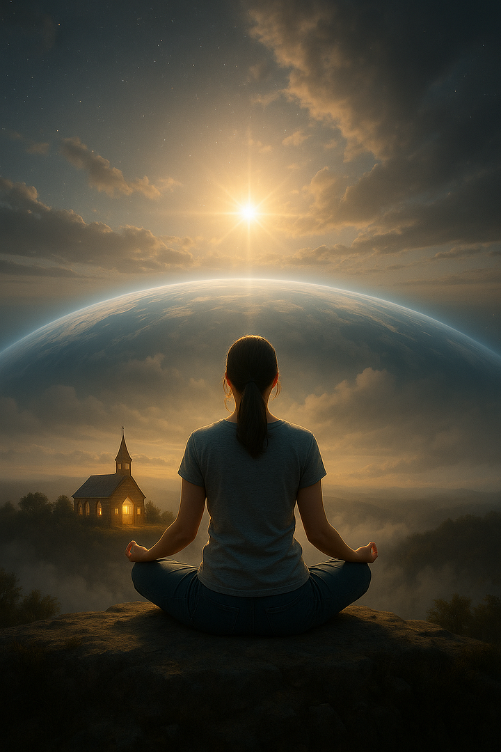 Prophetess Dr. Anu in a posture of reflection and spiritual awakening.