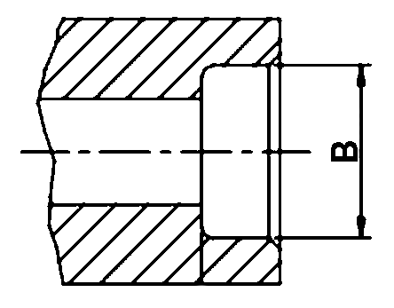 Diagram showing Bore Dimension B for BSPP Female Elbow