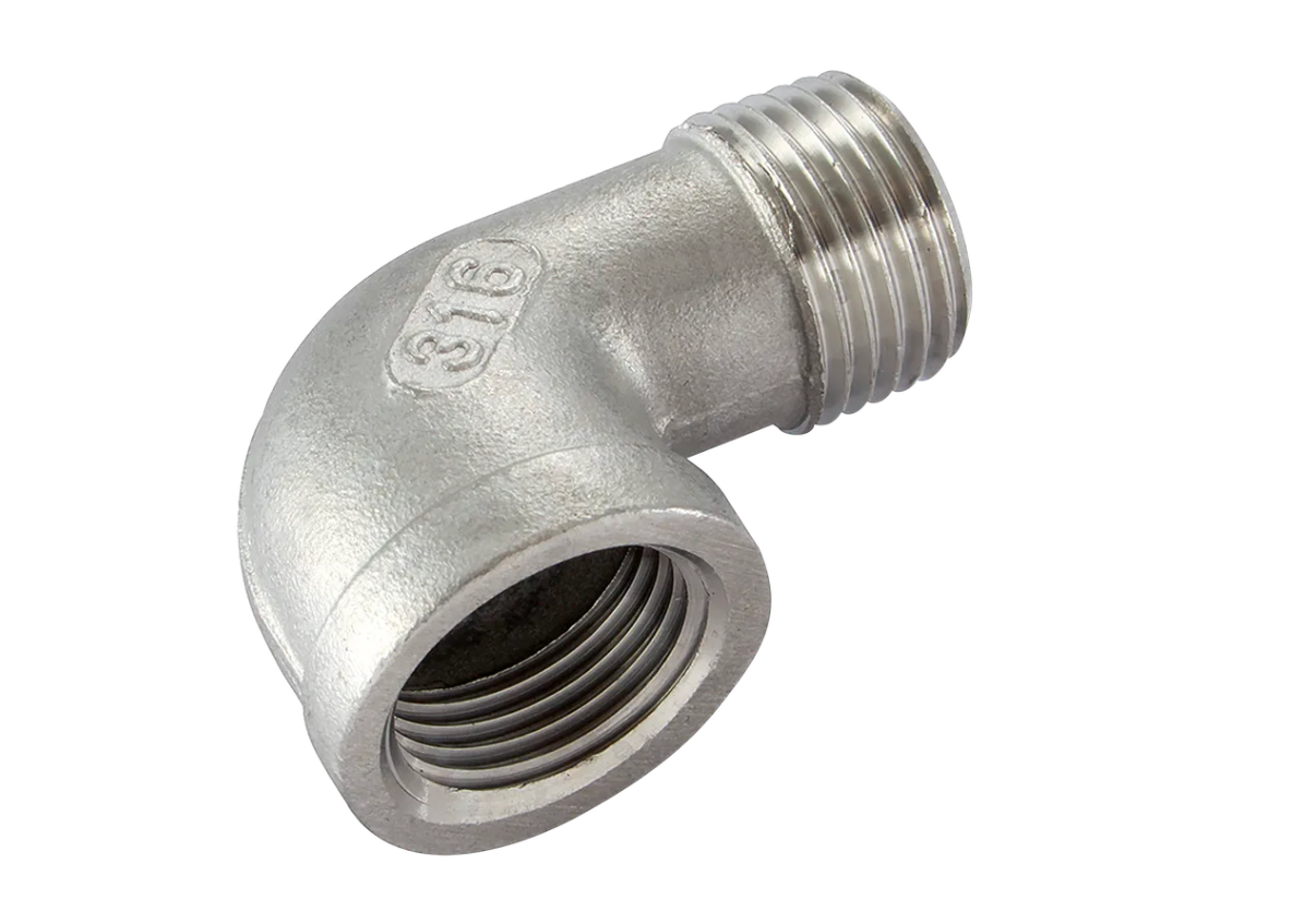 316 Stainless Steel BSPT Male x BSPP Female 90 Degree Elbow Fittings