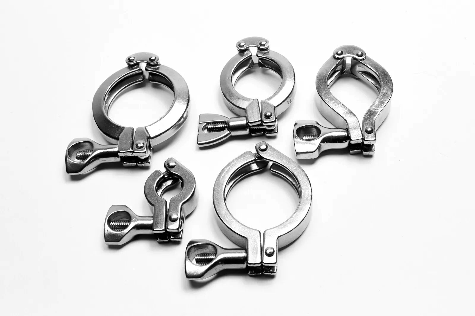 Stainless Steel Tri-Clamps with Optional Gaskets