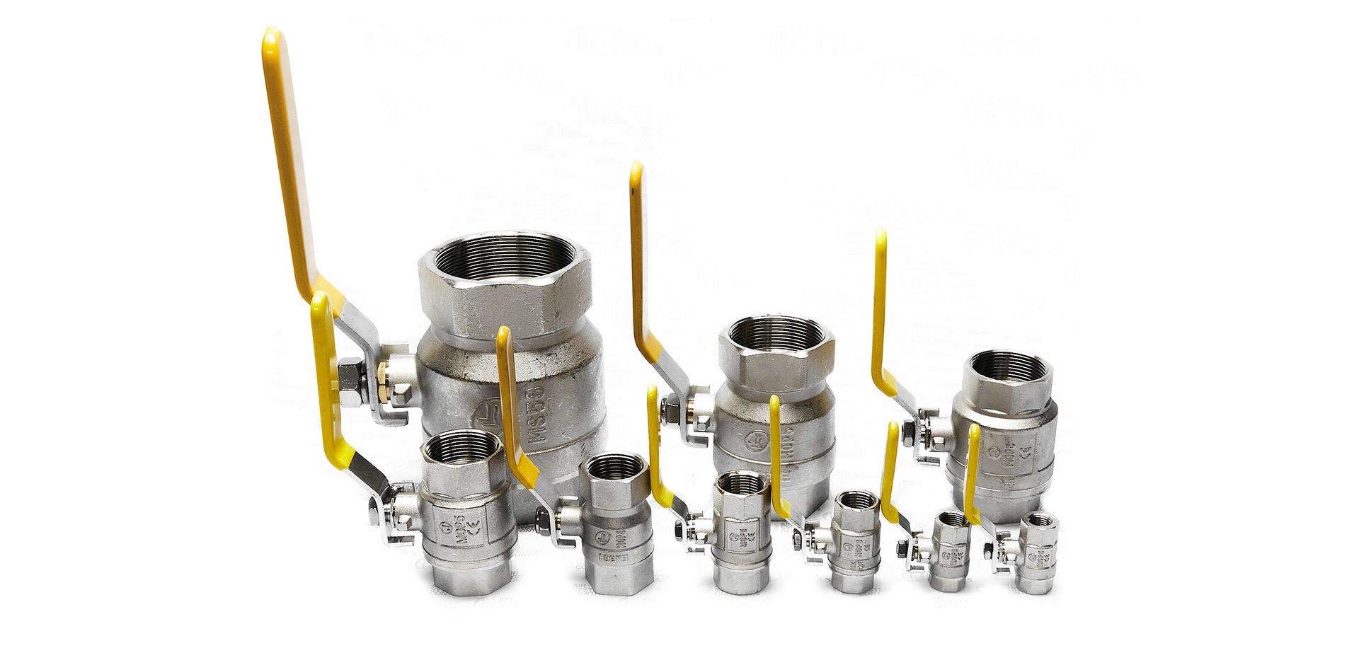 BSPP Brass Ball Valve with Yellow Lever Handle