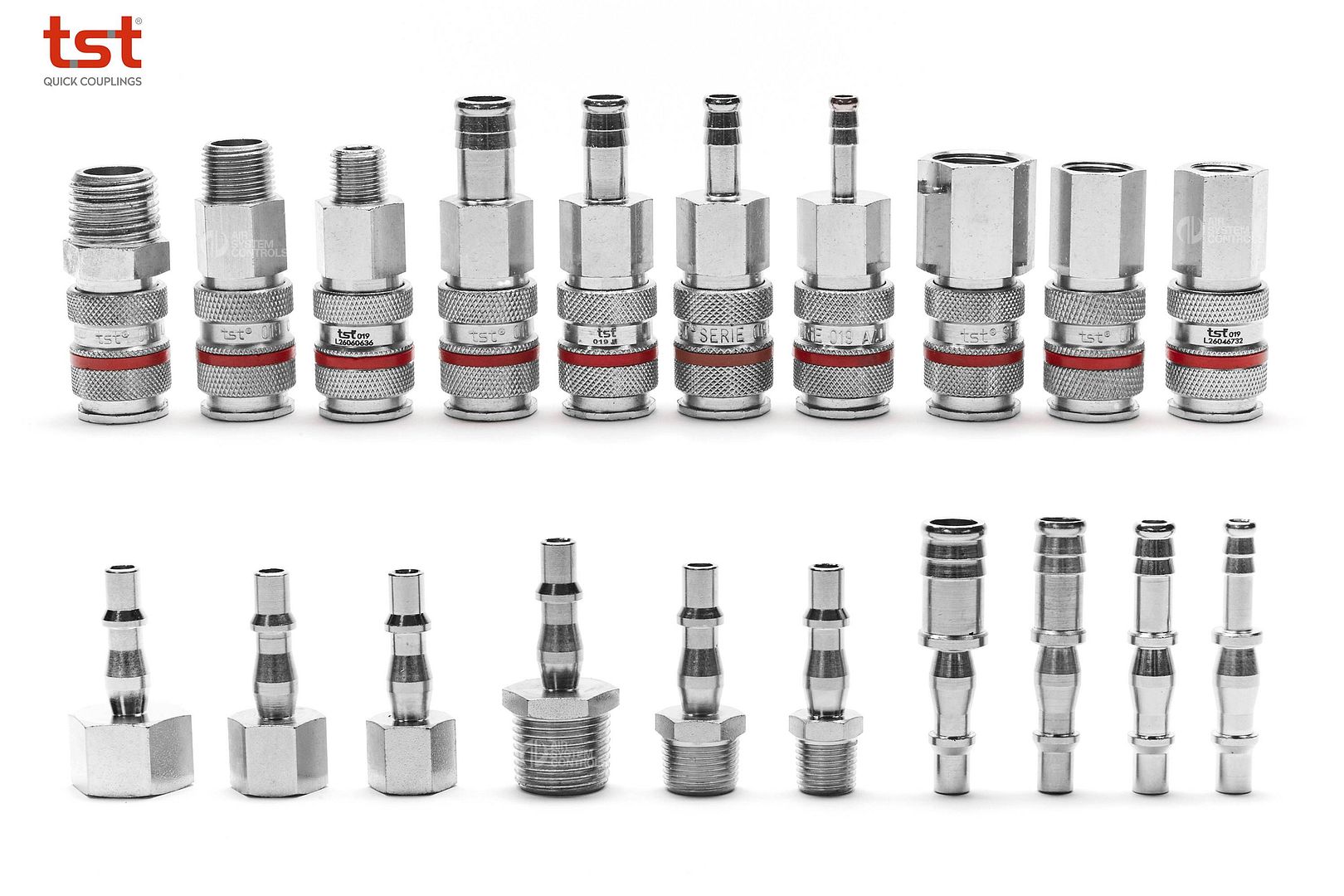 TST Industrial Pneumatic Quick Release Coupling - Nickel Plated Steel, 5.5mm bore
