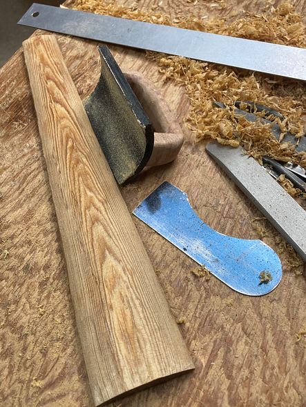 Carving a Sonowood fingerboard for a 5-string viola handmade in Oregon by Artisanal Luthier, Chet Bishop