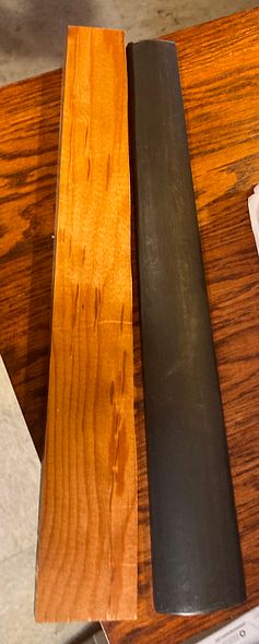 sonowood fingerboard billet for 5-string Viola handmade in Oregon by Artisanal Luthier Chet Bishop