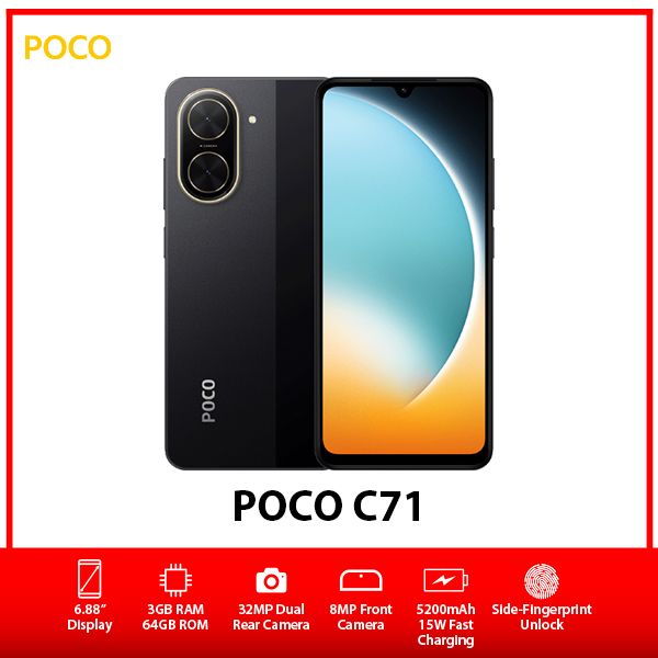 NEW Xiaomi POCO C71 Dual SIM Unlocked Android Mobile Phone AU