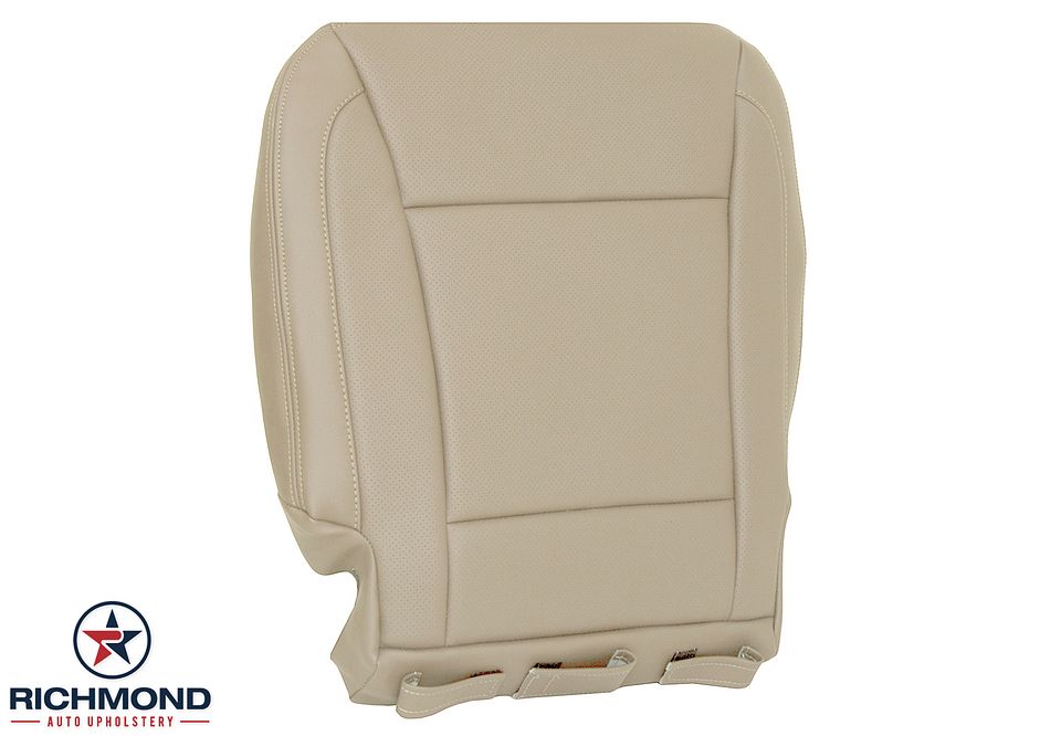 2009-2014-Hyundai-Genesis-Driver-Side-Bottom-Replacement-Leather-Seat-Cover-Cashmere-Tan-Perf-2