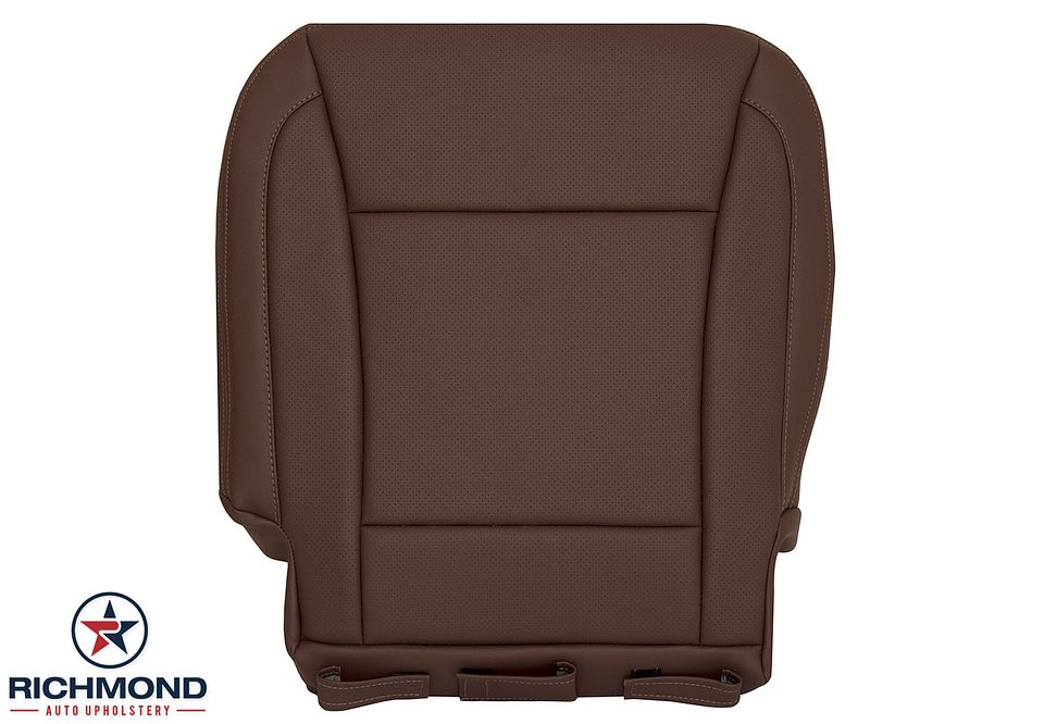 2009-2014-Hyundai-Genesis-Driver-Side-Bottom-Replacement-Leather-Seat-Cover-Saddle-Brown-Perf-1