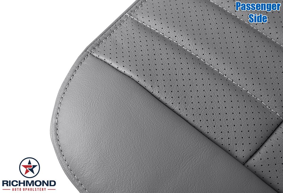 1994-1995-1996-Chevy-Impala-SS-Passenger-Side-Bottom-Leather-Seat-Cover-Gray-Perf-14