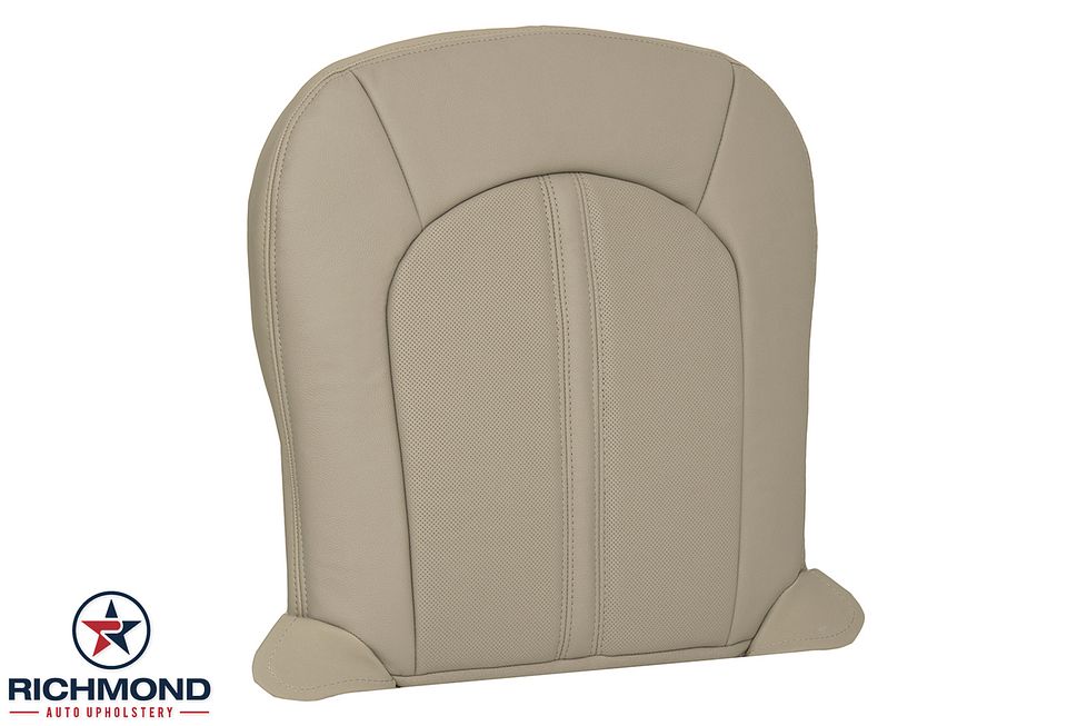 2008-2013-Cadilac-CTS-Driver-Side-Bottom-Replacement-leather-Seat-Cover-Tan-Perf-2