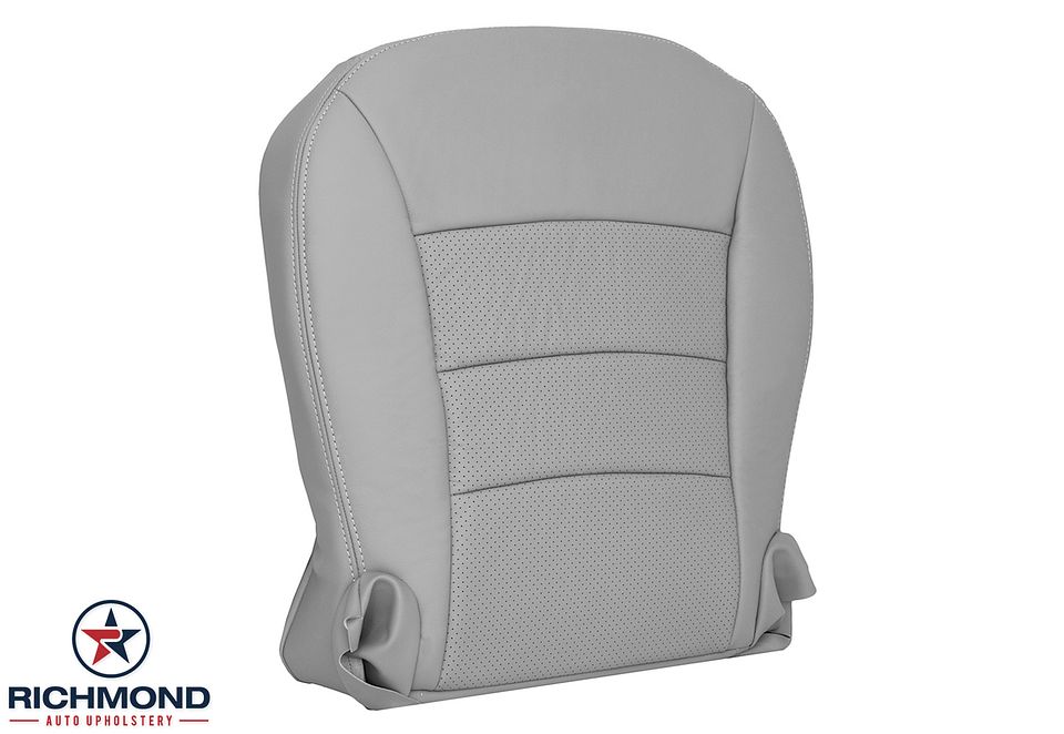 2005-2013-Chevy-Corvette-C6-Driver-Side-Bottom-Replacement-Leather-Seat-Cover-Gray-Perf-2