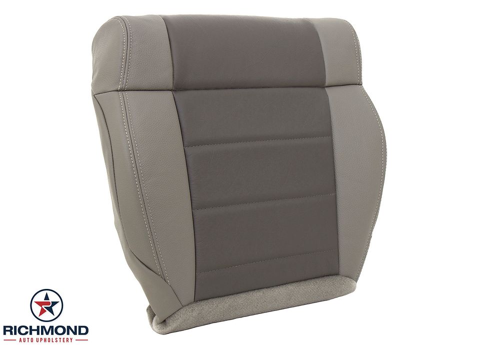 2008-2009-2010-Jeep-Wrangler-Driver-Side-Bottom-Leather-Seat-Cover-2-Tone-Khaki-2